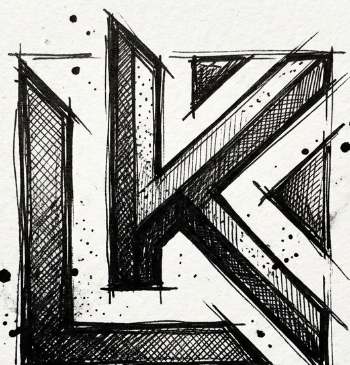 Monogramme dessiné de LK Studio